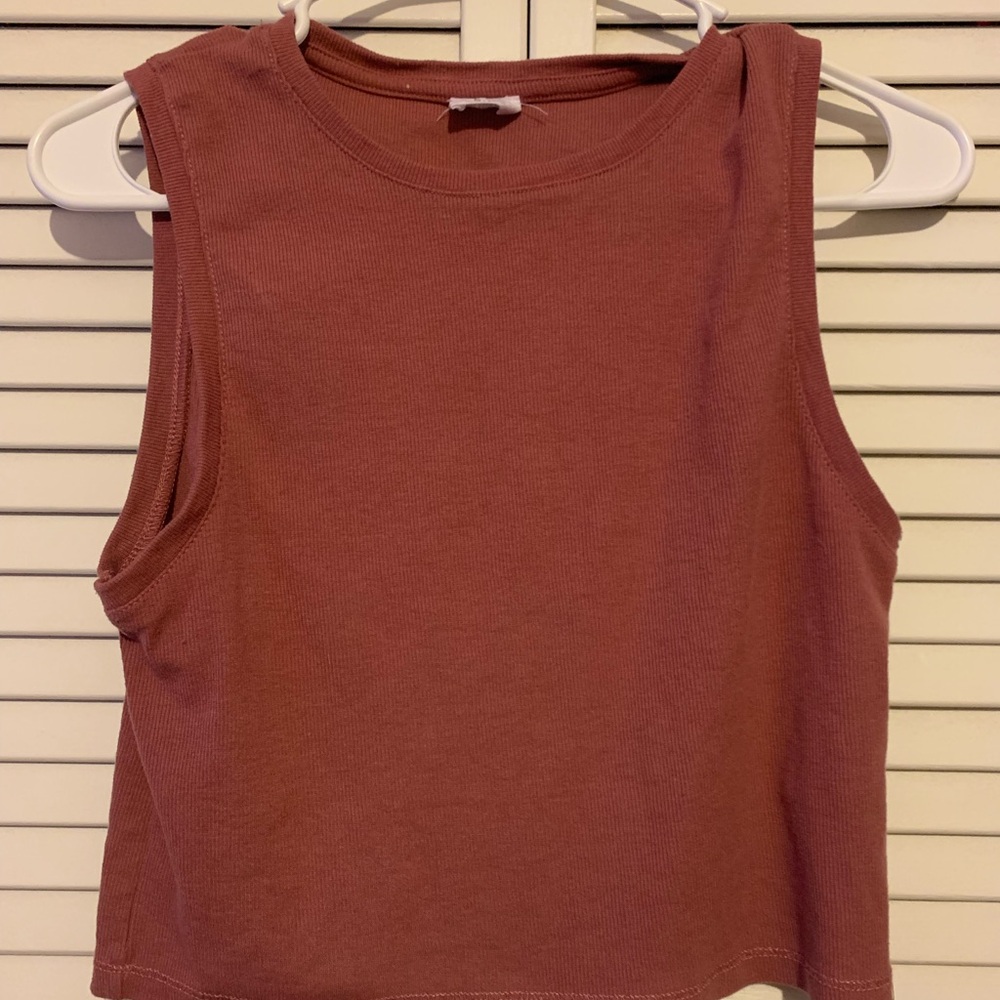 Cotton On Dusty Rose Crop Top Size M
